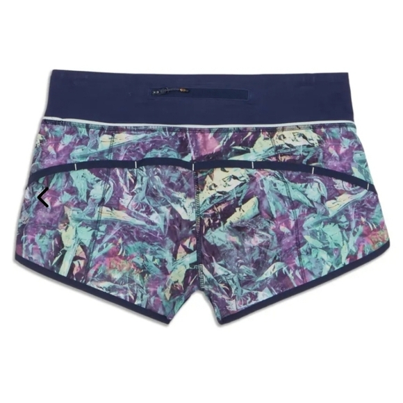 Lululemon 752 Run: Speed Short *4-way Stretch Iridescent Multi / Deep Navy sz 6 - Picture 3 of 9